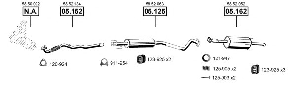 ASMET OP051455 Exhaust System